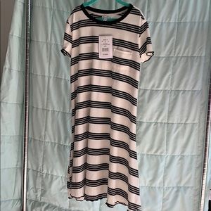 Black and White T-shirt Dress